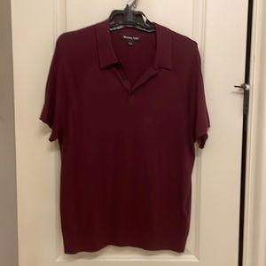 Michael Kors polo worn only once size L- burgandy color
